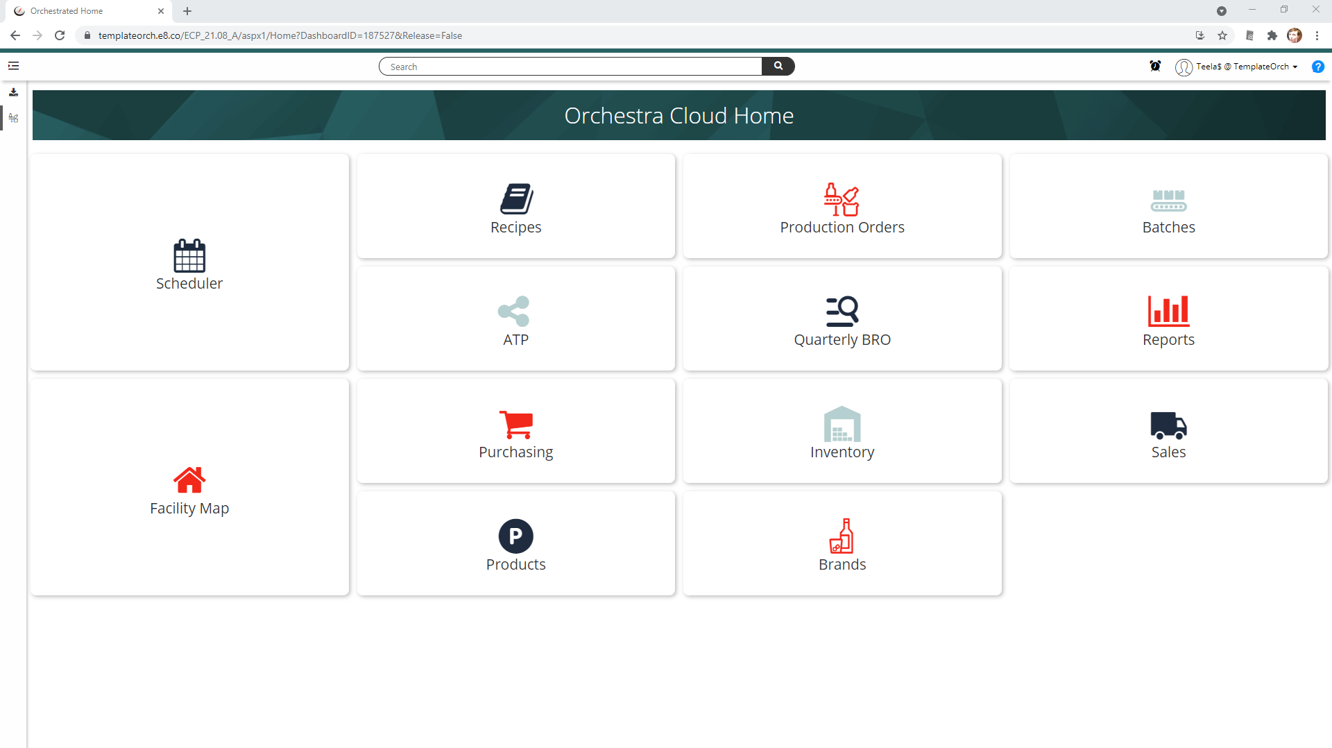 screenshot of Encompass Production Cloud